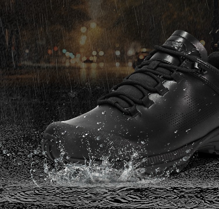 Water Splash Protection Leather Trekking Shoes